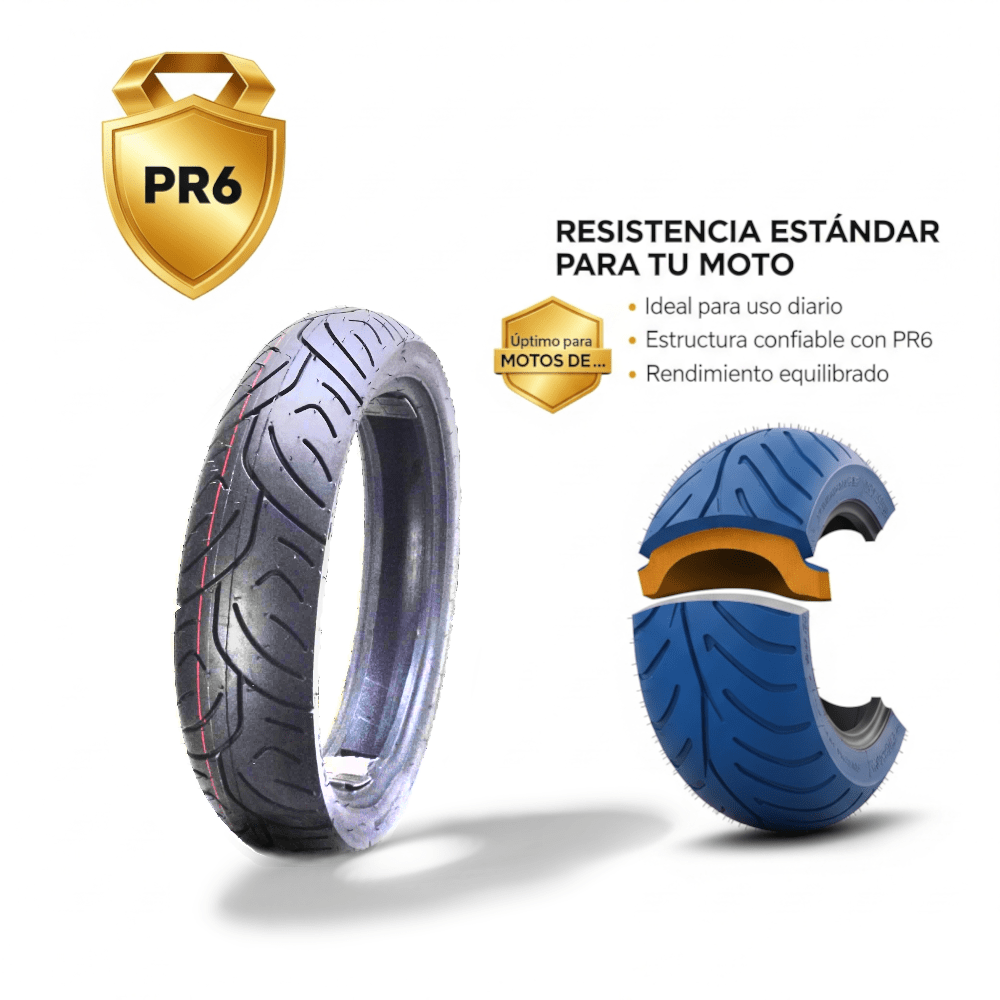 Neumatico 130/70-17 TL 6PR 68L Calle GRIP