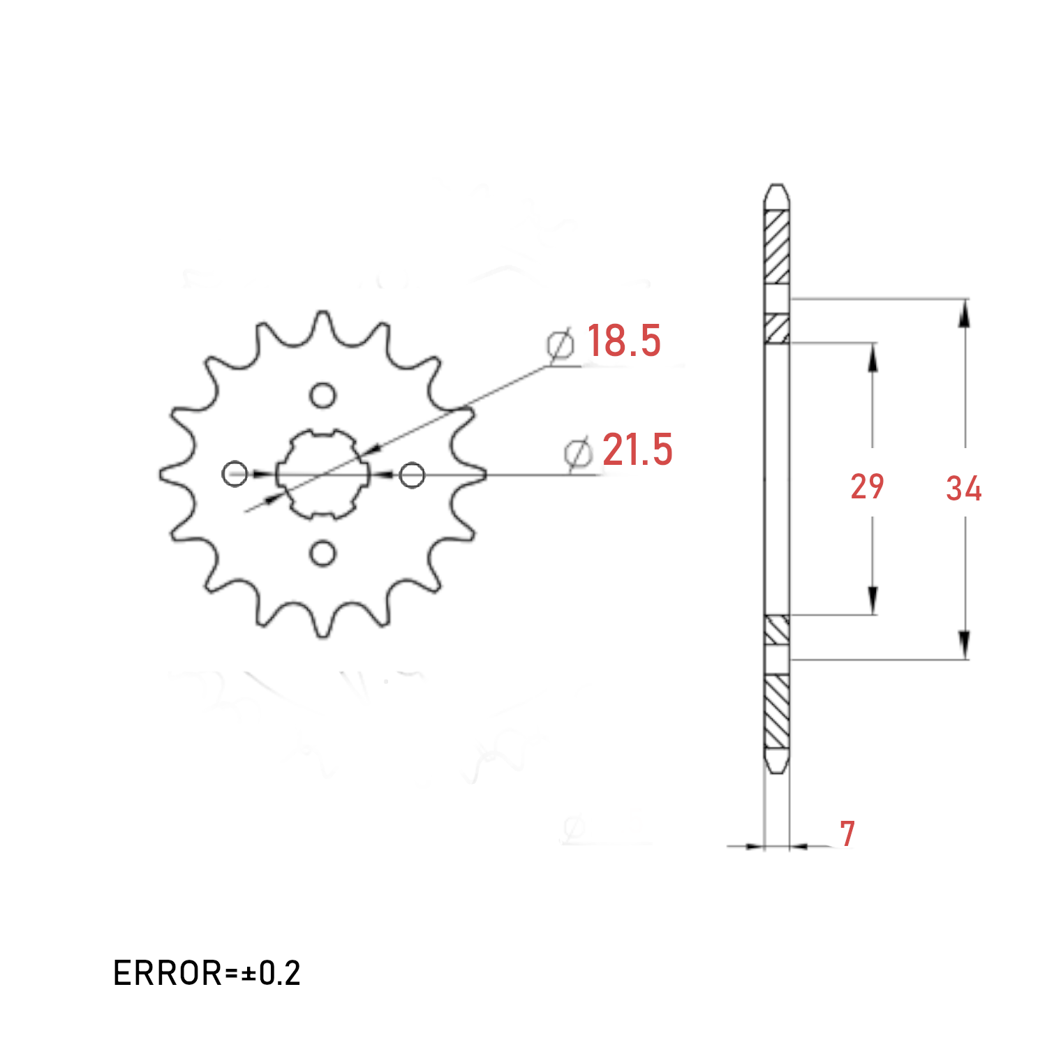 Piñon Ataque DUKE 390 / AVENTURE / RC / RCR 15T ITALY PBR