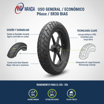 Neumatico 100/80-17 52S 4PR Sport Bias SR30 TL WANDA