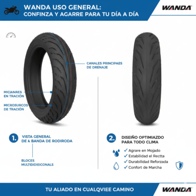 Neumatico 130/70-13 57P 4PR SR30 TL WANDA