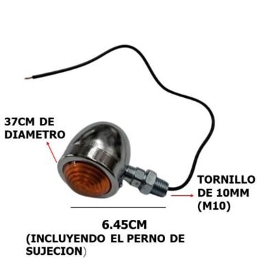 Intermitentes Cromados De Metal Para Moto 2 Unidades